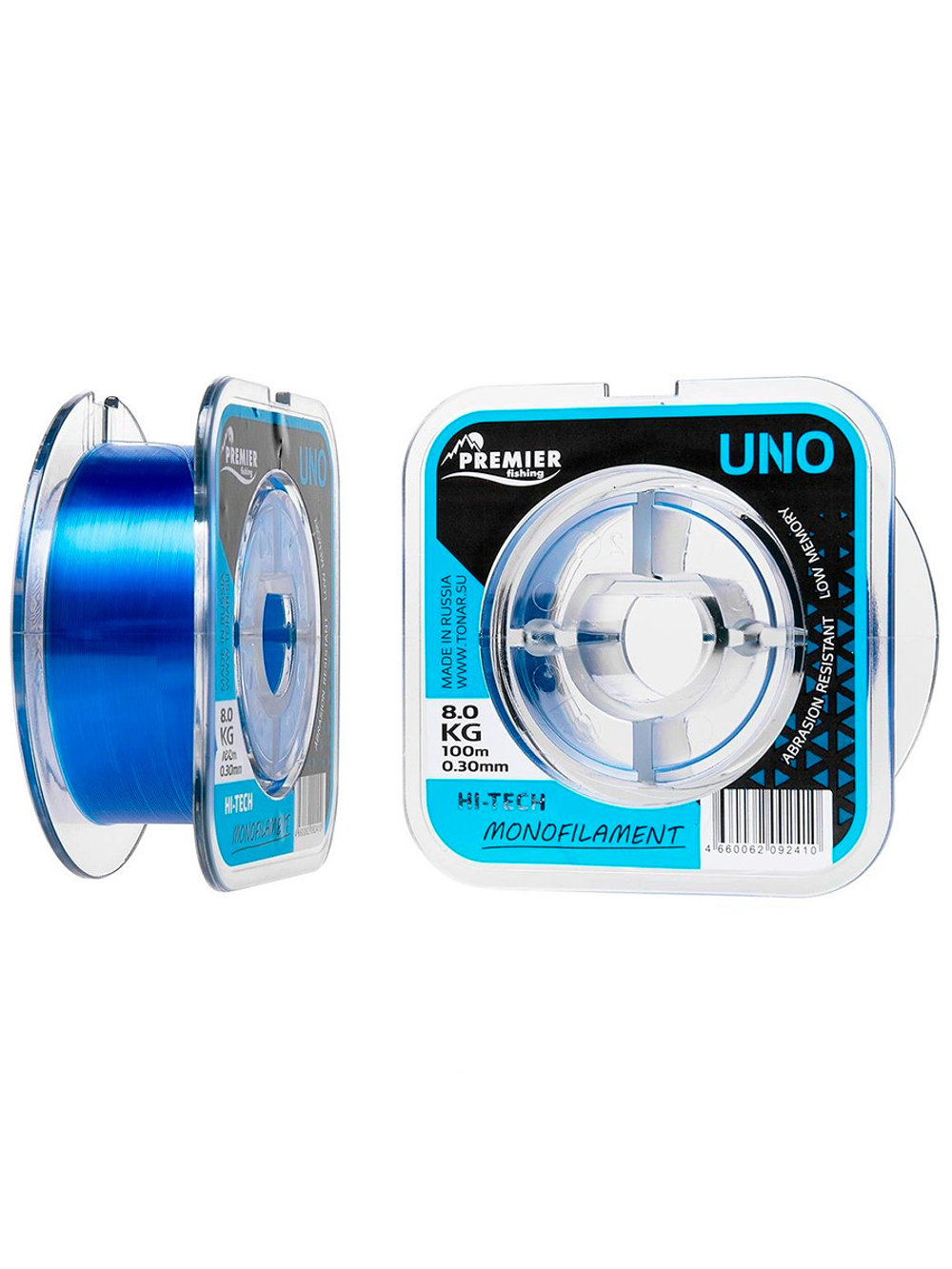 Леска для рыбалки Premier Fishing UNO Blue Nylon 0,20mm/100m (PR-U-B-020-100)