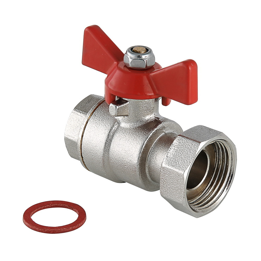 Кран шаровый 20 (3/4") ВР прямой с накидной гайкой VIEIR VERS51