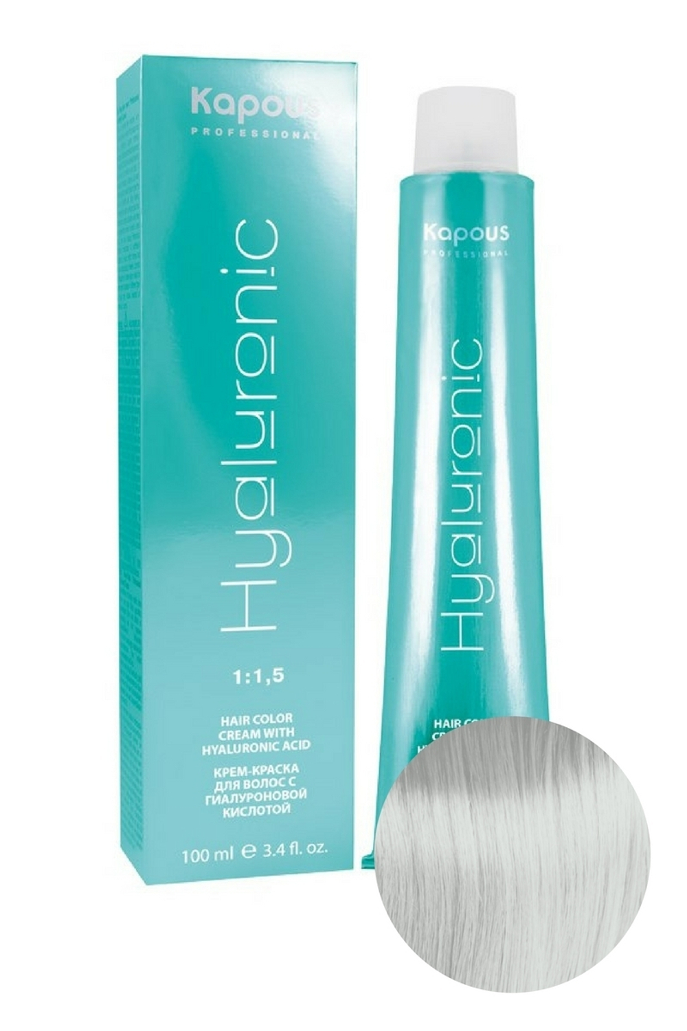HY Серебро Крем-краска с Гиалуроновой кислотой “Hyaluronic acid” 100мл