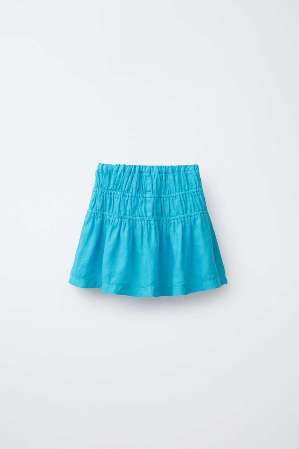 ZARA ЮБКА-ШОРТЫ ИЗ 100% ЛЬНА, БИРЮЗОВЫЙ