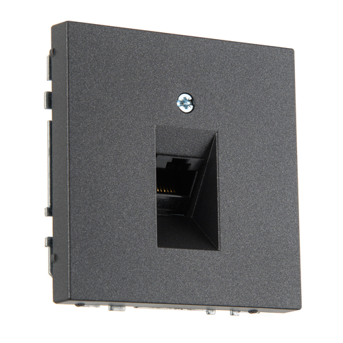 Компьютерная розетка RJ 45 LIREGUS MODERN IKL-001-01.M/BM антрацит матовый