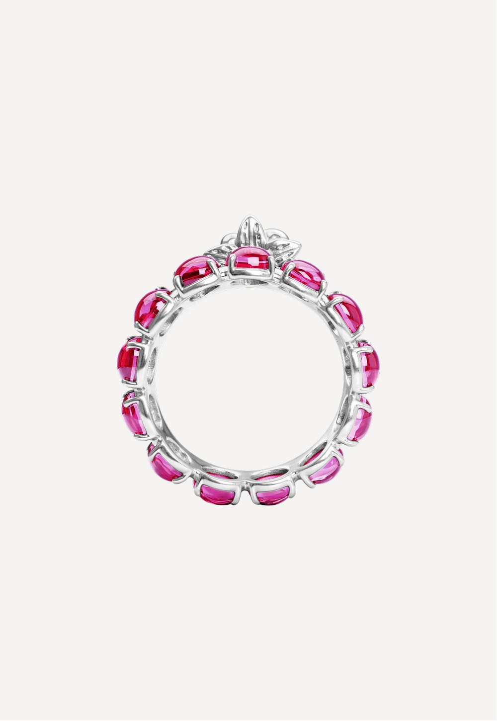 Кольцо с подвесом малина