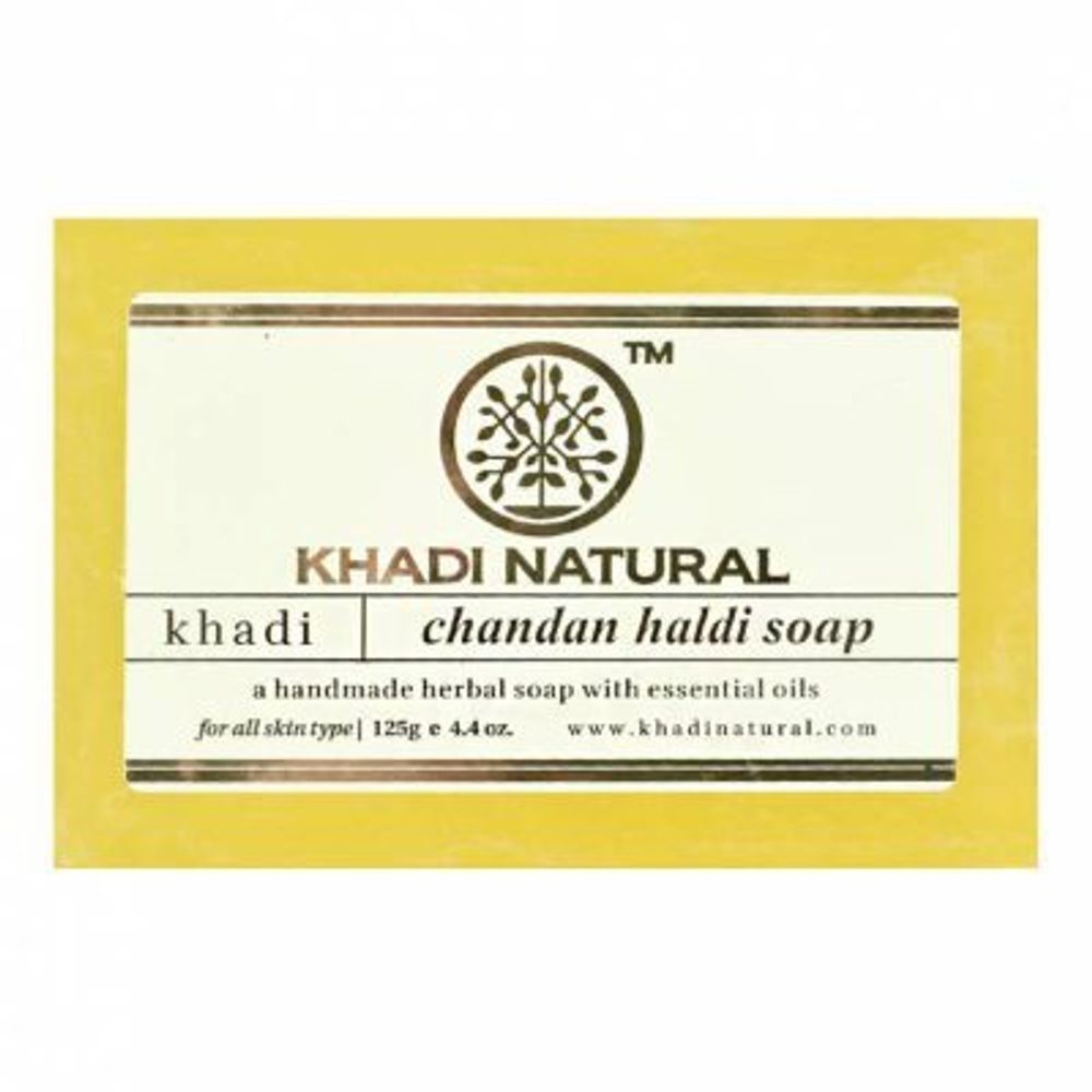 Мыло Khadi Сандал и Куркума Chandan Haldi soap, 125 г