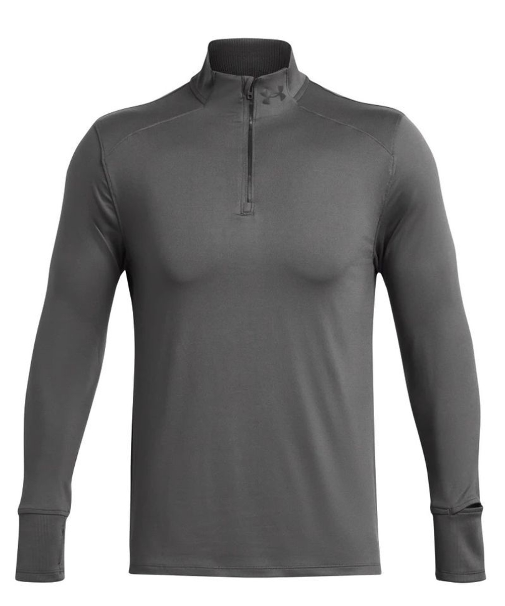 Мужская теннисная футболка теннисная Under Armour Qualifier Run 1/2 Zip - серый