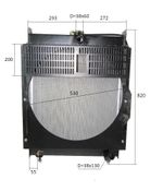 Радиатор охлаждения Ricardo N4105DS; TDK-N 38 4LT в сборе/Radiator assembly