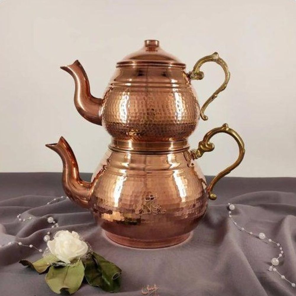 Медный двойной чайник ручной работы Exirmes 30220366 Иран