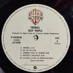 Винтажная виниловая пластинка LP Deep Purple Fireball (Japan 1979) (No Obi) Anyone's Daughter P-6506W