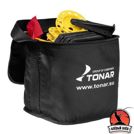 Набор жерлиц на подставке оснащенная ЖЗО-05 (d-210мм.катушка d-63мм) (10шт) ТОНАР