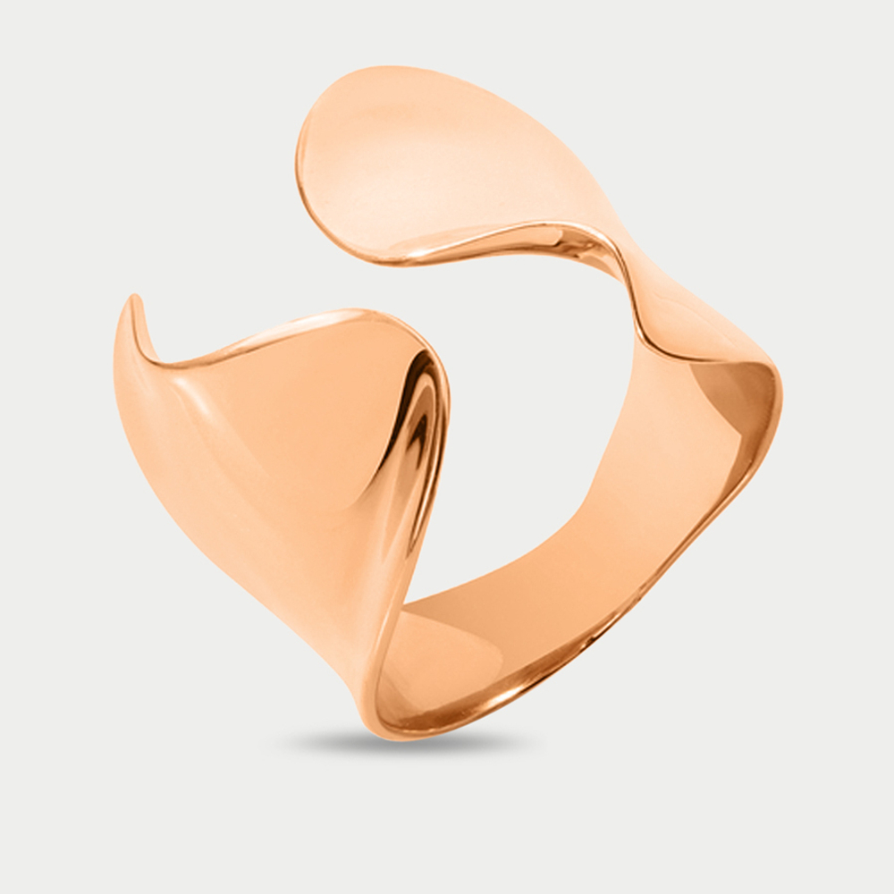 Кольцо женское из розового золота 585 пробы без вставки (арт. 022811-1000)