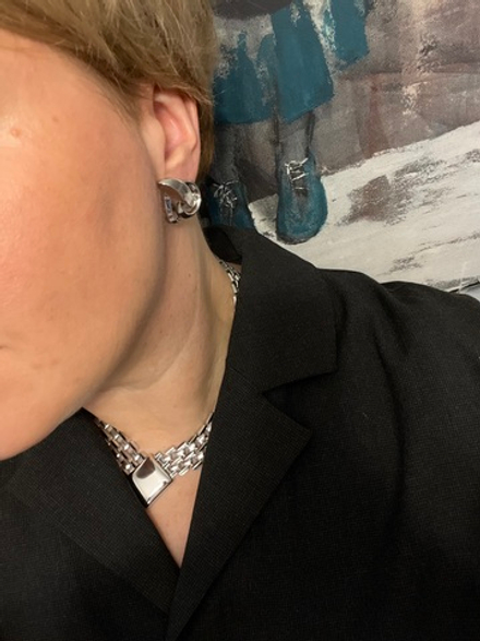 Клипсы Trifari серебряного тона