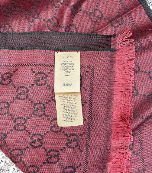 ШАРФ Gucci шерстяной GG graphite