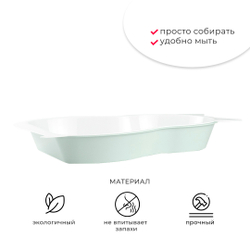 Лоток/туалет ZOOEXPRESS "Кошка" с сеткой большой - 44,5х29,5х6 см