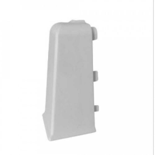 Угол наружный для плинтуса ПВХ Aberhof 70мм, 7017 Алюминий (2 шт)