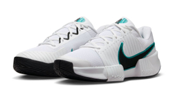 Мужские кроссовки теннисные Nike Zoom GP Challenge Pro - white/black radiant/emerald