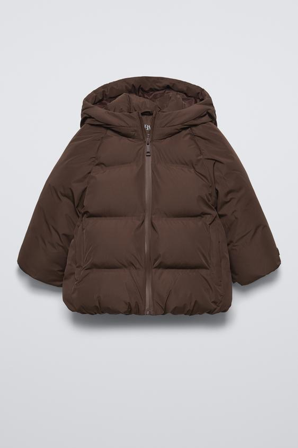 ZARA СТЕГАНАЯ КУРТКА WATER-REPELLENT, ШОКОЛАДНЫЙ