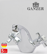 15012 Смеситель двухвент для умывальника "GANZER"