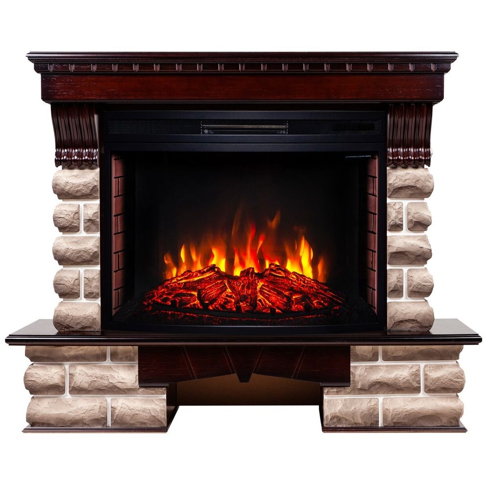 Электрокамин RealFlame Kansas 33/33W AO античный дуб с очагом Firespace 33 S IR