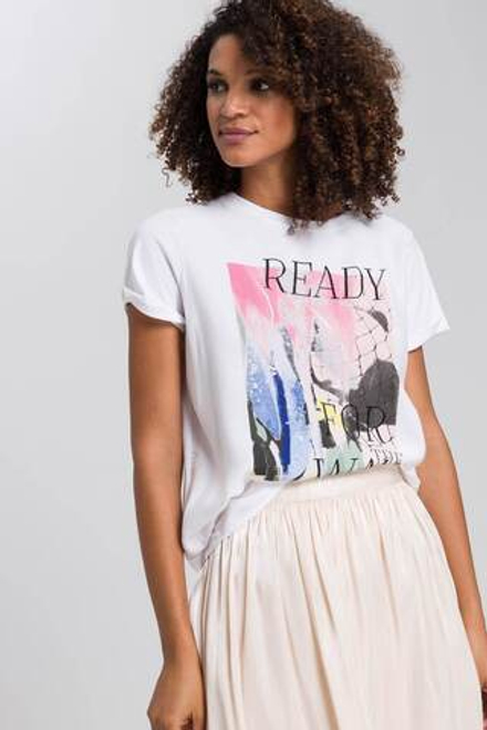 Футболка Marc Aurel 734498 белый паутинка розовым