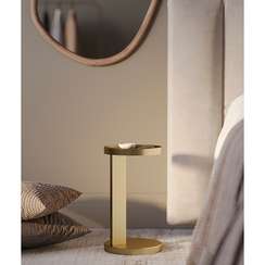 Столик приставной Yanis, Ø25х45 см, золотой