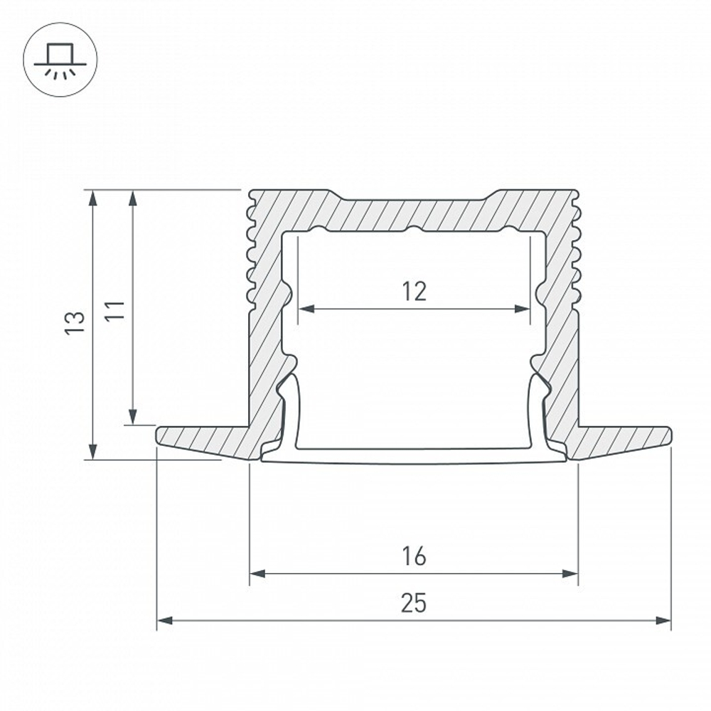 Профиль встраиваемый Arlight SL-SLIM 036040