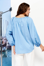 22633 Блузка женская (голубой принт)