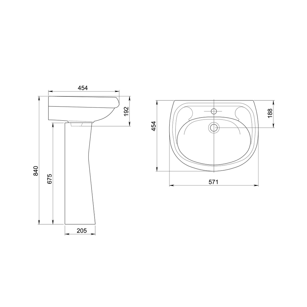 УМЫВАЛЬНИК SANTERI ВОРОТЫНСКИЙ БЕЛЫЙ 15039