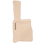 Ковры VOLVO FM до 2008 года (экокожа, бежевый, бежевый кант, коричневая вышивка)