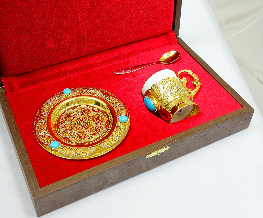 Кофейный набор "Бирюза"