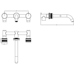 Смеситель для раковины Boheme PRESTIGE 152-2-MG-PR С ВНУТРЕННЕЙ ЧАСТЬЮ, MAT GOLD