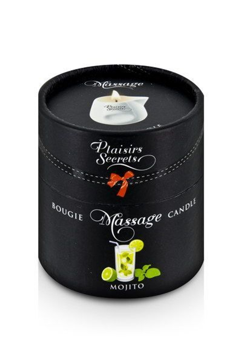 Массажная свеча Plaisir Secret Mojito, аромат мохито, 80 мл