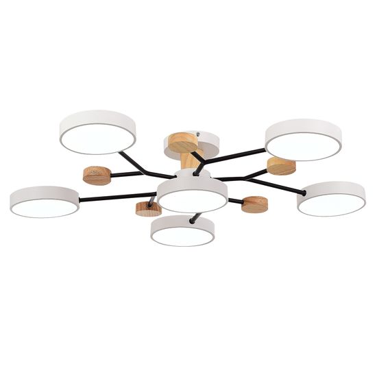 SLE6006-502-06 Светильник потолочный Белый/Белый LED 6*12W 3000K/4500K/6000K FAEMA