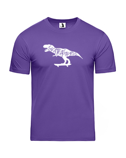 Футболка Skateasaurus unisex фиолетовая с белым рисунком