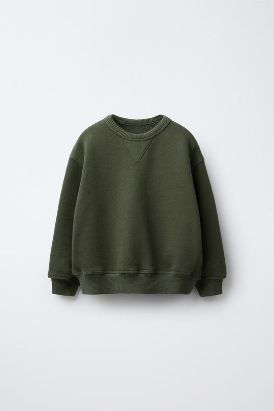 ZARA Х BENSIMON ® ТОЛСТОВКА С КРУГЛЫМ ВЫРЕЗОМ, ХАКИ