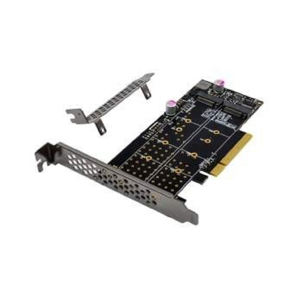 ORIENT C303E2 , Переходник PCI-Ex8-&gt;2 x M.2 M-key NVMe SSD, тип 2230/2242/2260/2280/22110, 2 планки крепления в комплекте (31325)