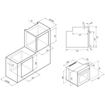 Электрический духовой шкаф Krona MARMO 45 BL