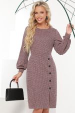 Платье розовое трикотажное теплое DStrend (Акция)