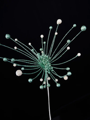 Ветвь Морской цветок 20х53 см., зеленый с кремовым, Christmas DeLuxe (88957)