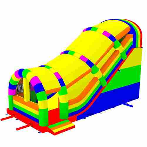 Коммерческий надувной батут-горка с крышей «Без радуги никуда» 14*6*9 м