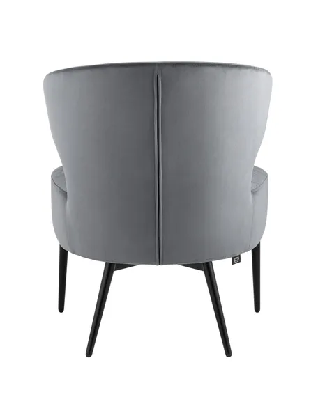 Лаунж-кресло Royal велюр тёмно-серый