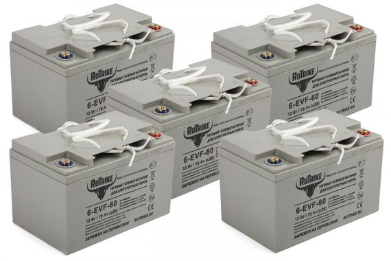 60 Ач AGM VRLA, 5 шт 6-EVF-60 (60V60A/H C3)