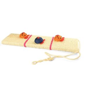 Когтеточка Triol из сизаля с тремя игрушками "Доска №106", 490*130*20мм