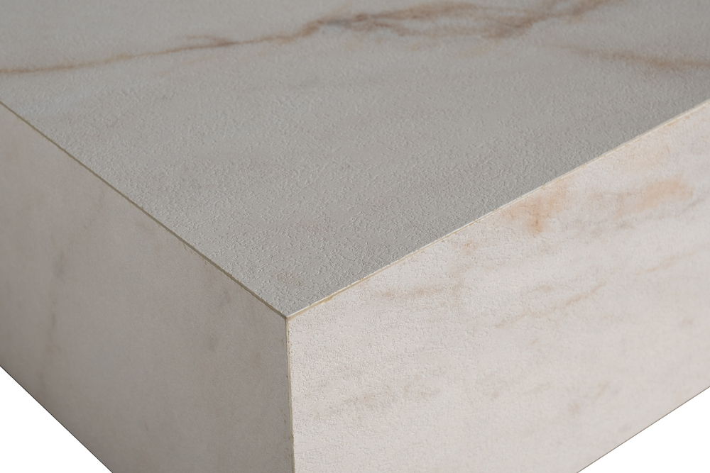 Стол журнальный АГАТ (AGATE) светлый керамический 120x80x29см Garda Decor