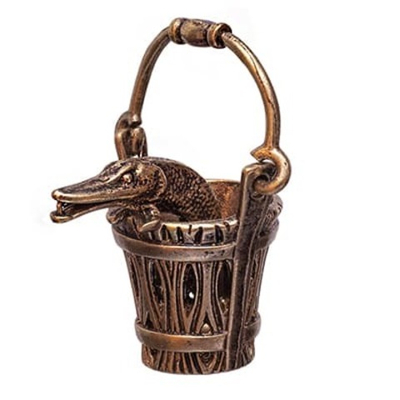 Металлическая фигурка Волшебная щука в ведре 3 см,