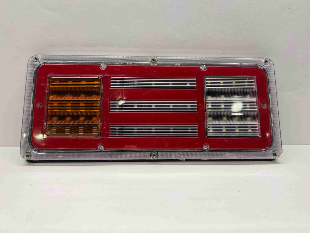 12V - 140-2E 6D / Задние фонари на грузовик, прицеп, ГАЗель, ГАЗ, МАЗ, автобус, 12 Вольт, длина 33 см, 140-2E 6D - TG (2 шт. / комплект)