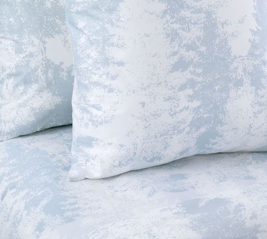 Евро комплект постельного белья Снежное сияние поплин