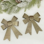 Бант на ёлку «Элегант» 13*18 см (набор 2 шт), Черное золото