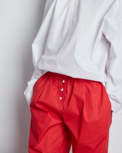 Брюки на резинке из хлопка Макс Мара красный