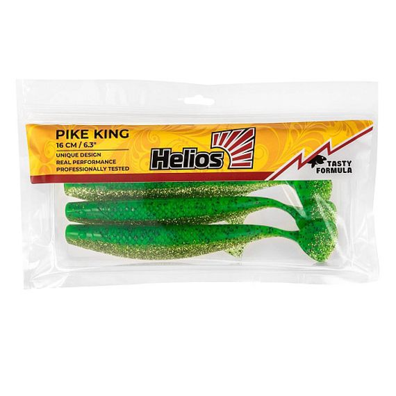 Виброхвост Pike King 6.3&#39;/16 см Green Peas 3шт (HS-37-051) Helios