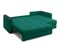 Диван угловой с оттоманкой Неаполь 1,4 - Velutto 33 изумрудный/накладка венге