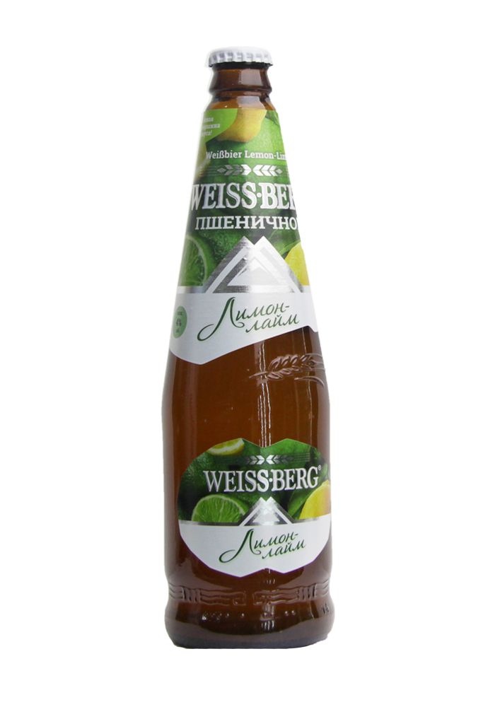 Пивной напиток &quot;Weiss-Berg&quot; Лимон-Лайм нефильтрованное 0.5 л.ст/бутылка
